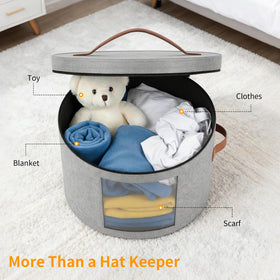 Samplife hat box felt material close-up shows durable lid