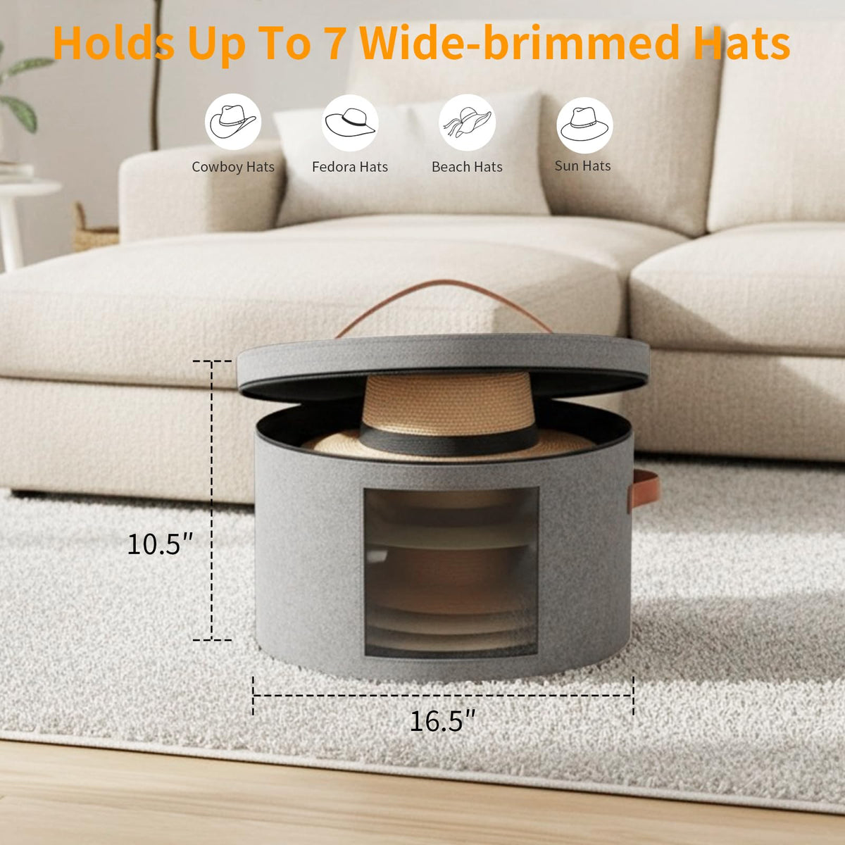 Samplife hat box folded compact for easy storage and travel