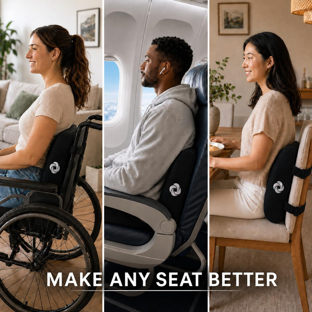 Samsonite Lumbar Pillow portable design travels easily for comfort