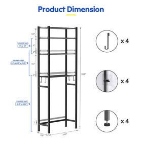 Samstar multipurpose bathroom storage for towels, cleaners, or plants