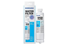 Samsung DA29-00020B refrigerator water filter close-up for clean-tasting water and easy replacement.
