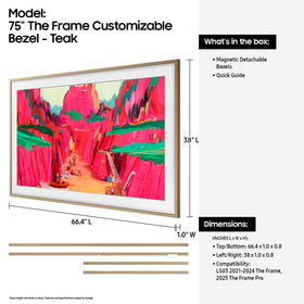 Samsung The Frame 75 white bezel with magnetic snap for quick style updates