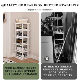 SAN HE bamboo rack with easy assembly for quick, tool-free setup.