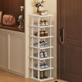SAN HE space-saving shoe rack fits hallways and entryways without clutter.