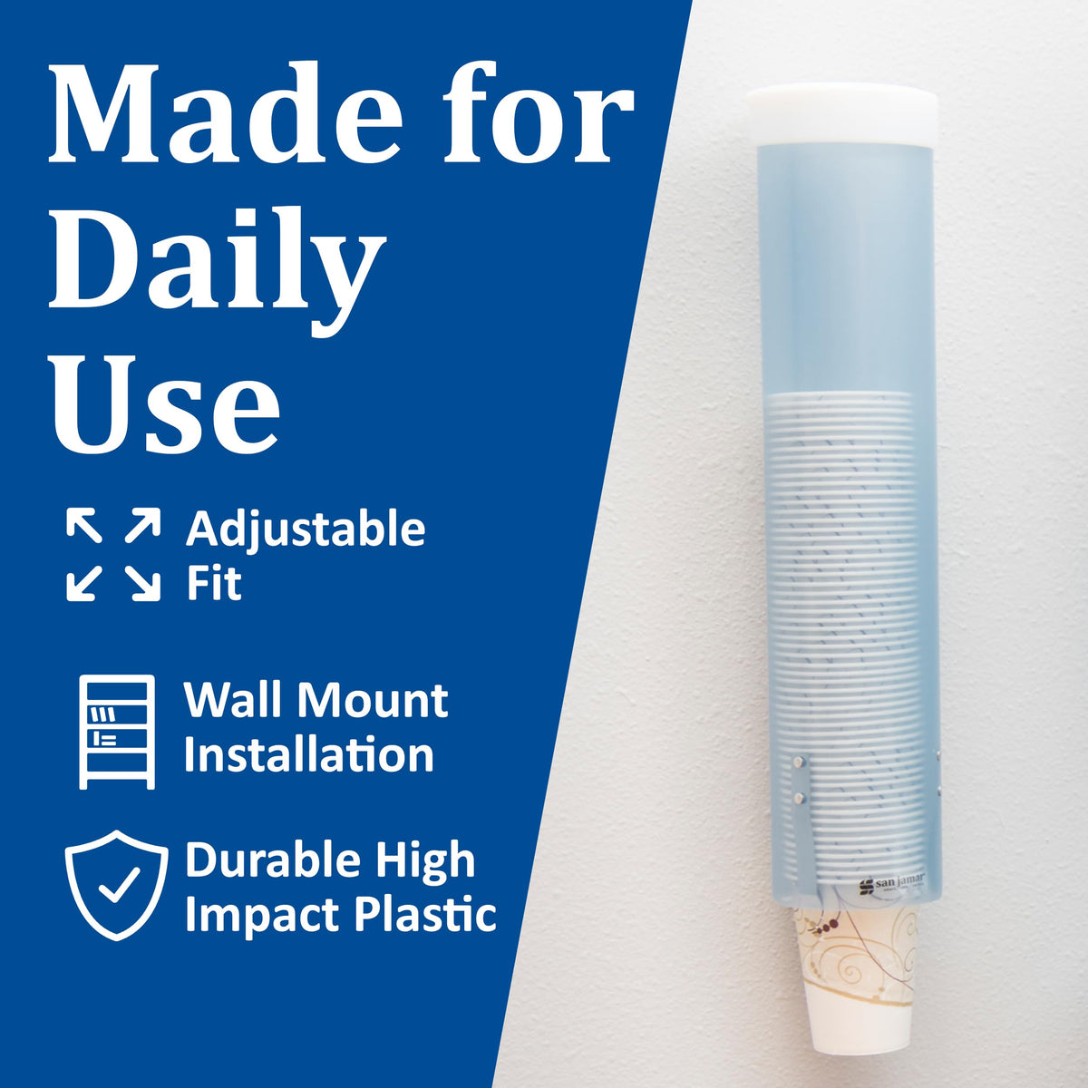 Compatible with 4–10 oz flat-bottom and cone cups for versatile use.
