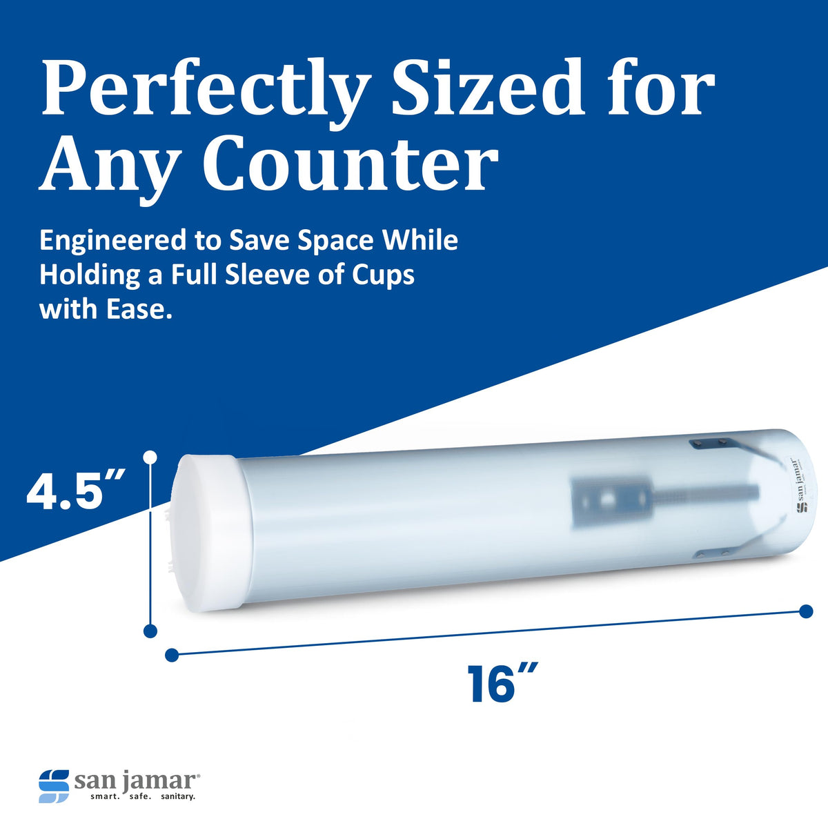 One-at-a-time dispensing reduces waste and ensures orderly cup delivery.