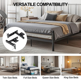 Sancunhui headboard attachment demonstrates secure connection.