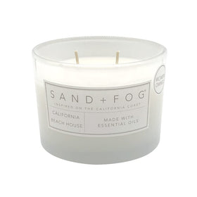 Sand + Fog lid artwork adds a stylish focal point to shelves.