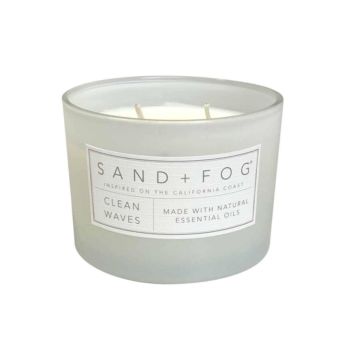 Sand + Fog Clean Waves glass jar complements modern decor