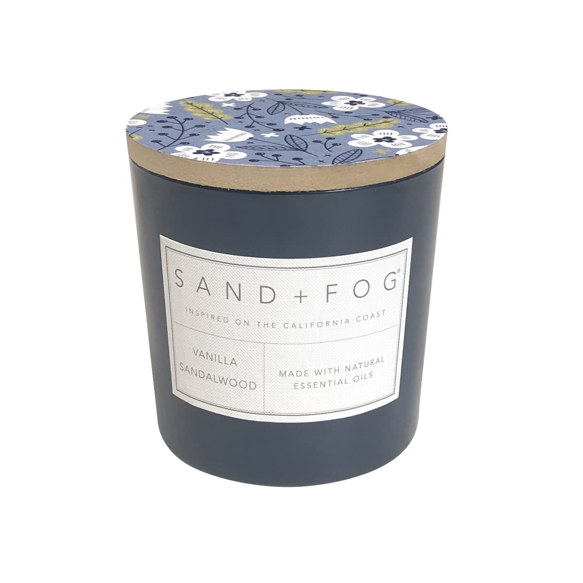 Sand and Fog Vanilla Sandalwood 21 oz jar candle with three wicks for even burn