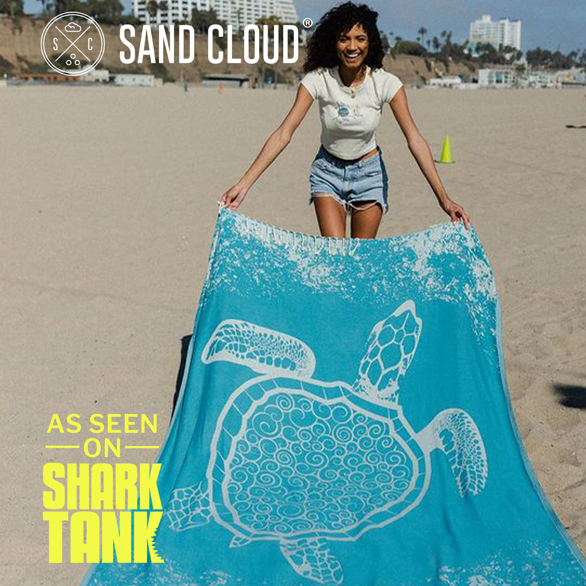 Sand Cloud 100% Organic Turkish Cotton towel offers luxurious, chemical-free comfort.