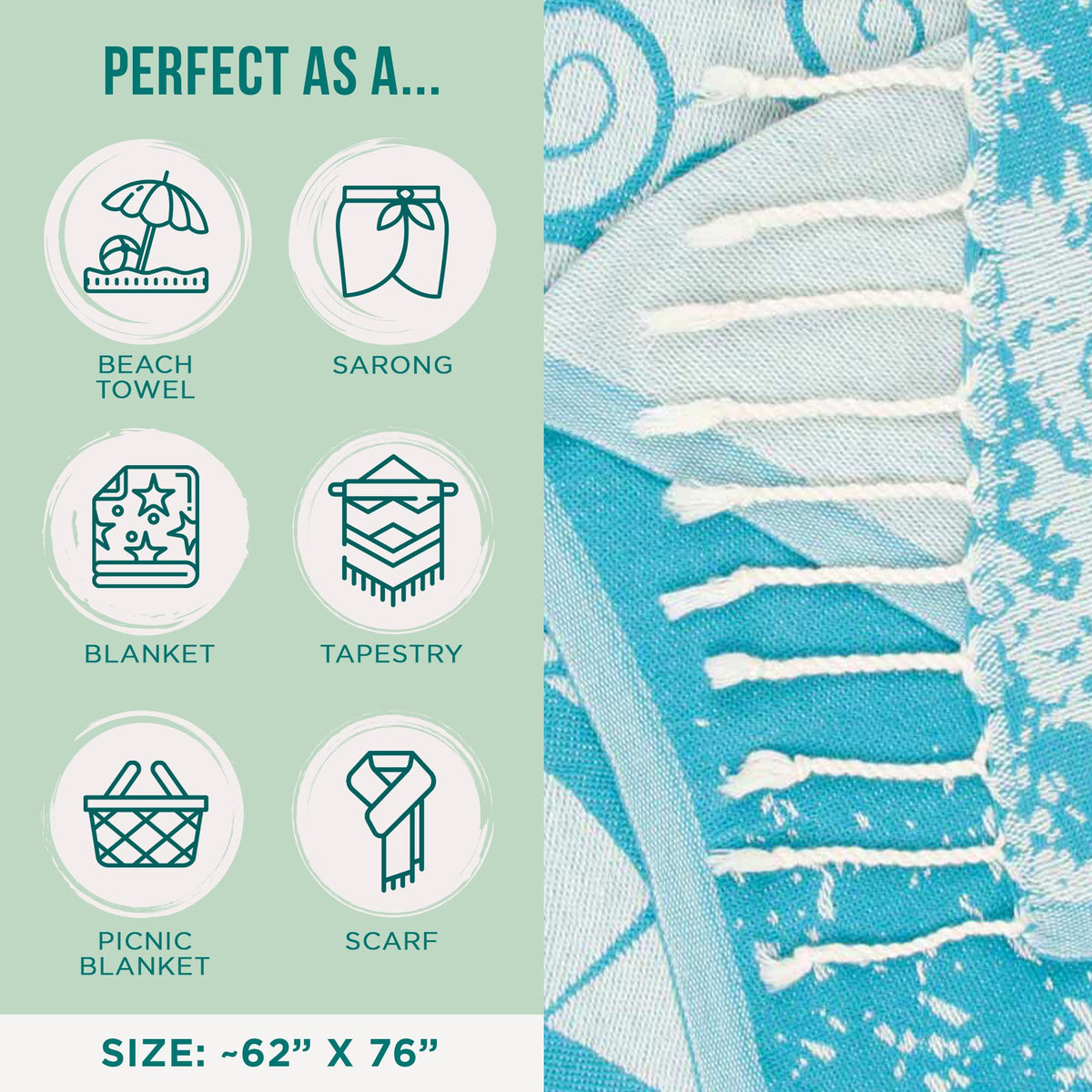 Sand Cloud fast-drying towel helps you pack quickly after swimming.