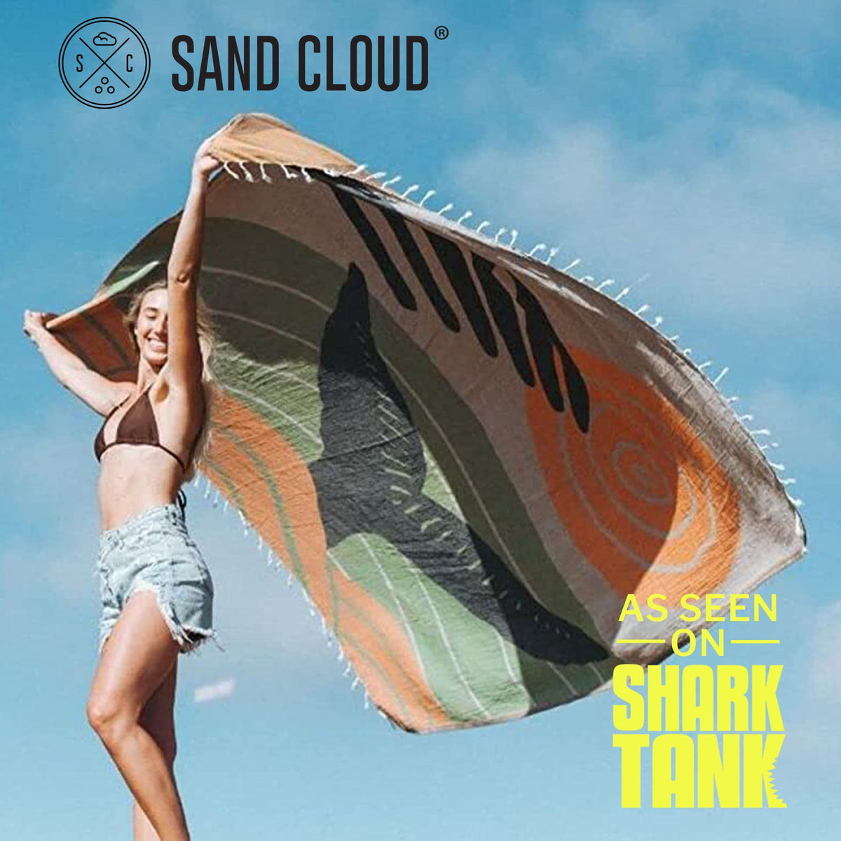 Sand Cloud fast-drying Turkish cotton towel dries quickly after swimming