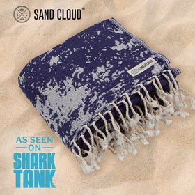 Close-up of Sand Cloud towel showing 100% organic Turkish cotton texture.