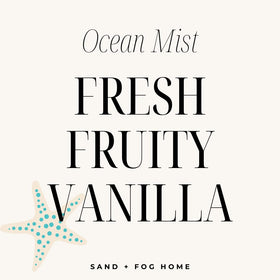Sand + Fog Ocean Mist diffuser top notes highlighting pineapple and berries for a sunny feel
