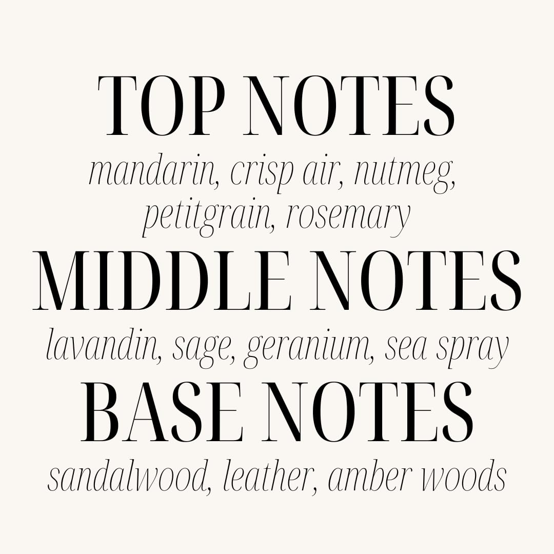 Sand + Paws fragrance notes highlight mandarin and nutmeg for a bright opening.