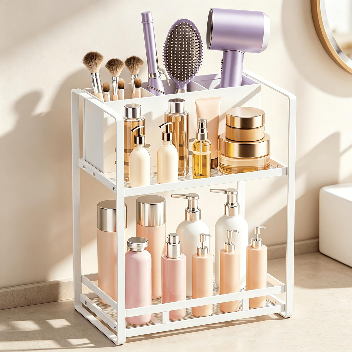 SanDream hair tool organizer with dryer holder keeps your counter neat and accessible.