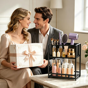 SanDream lower shelf for makeup storage frees counter space