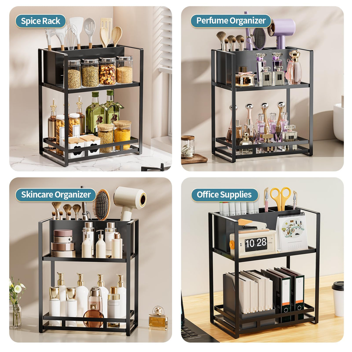 SanDream decorative perfume tray enhances vanity aesthetics while organizing fragrances