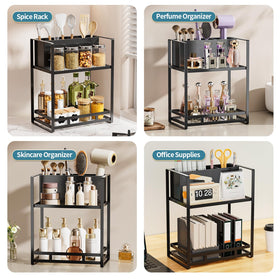 SanDream decorative perfume tray enhances vanity aesthetics while organizing fragrances