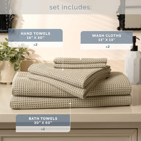 S&T INC. Aura beige hand towels soft and absorbent