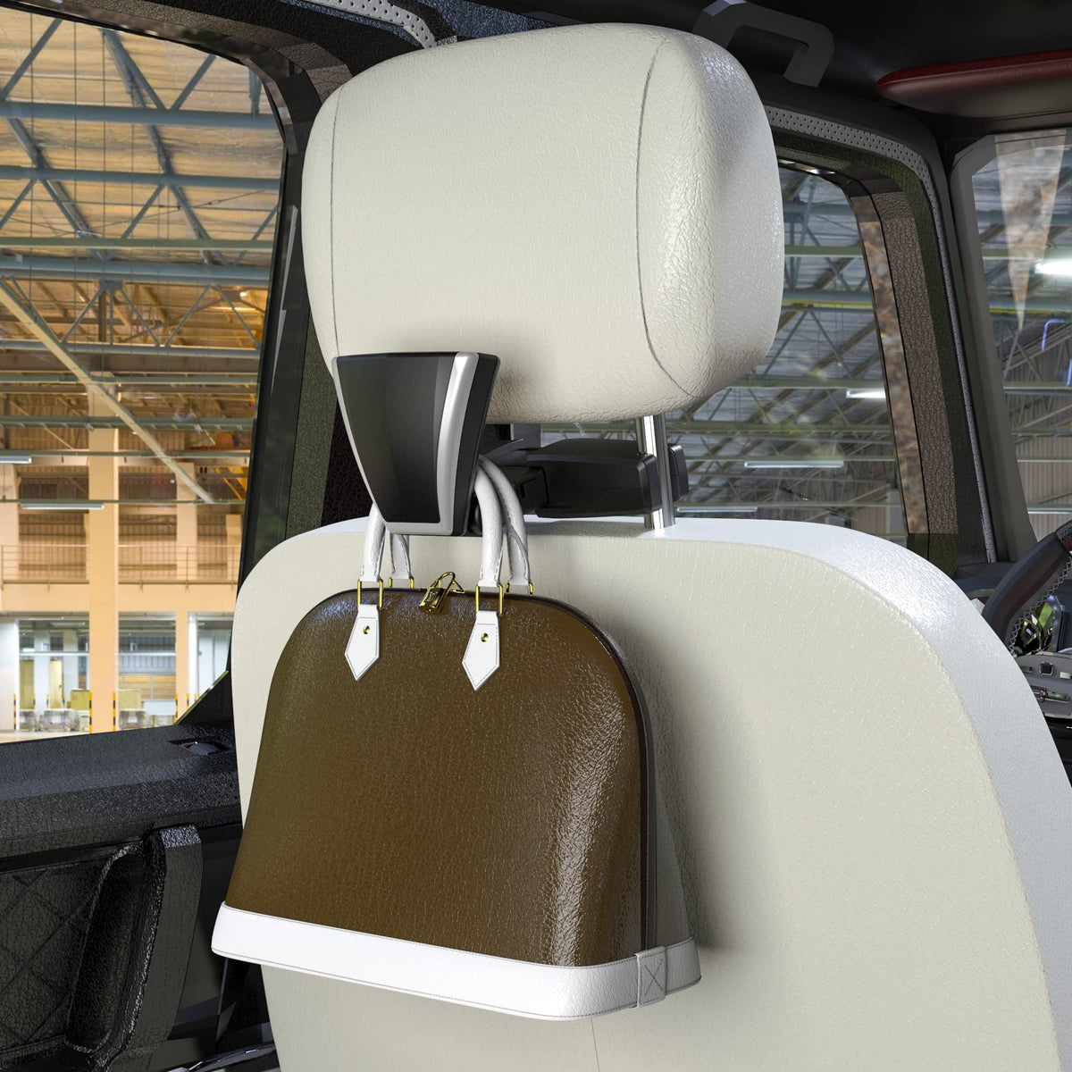 Sandure car coat hanger supports up to 10 pounds of garments