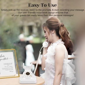Sangyn Audio Guest Book Phone with 30GB card creates lasting event memories for easy playback.