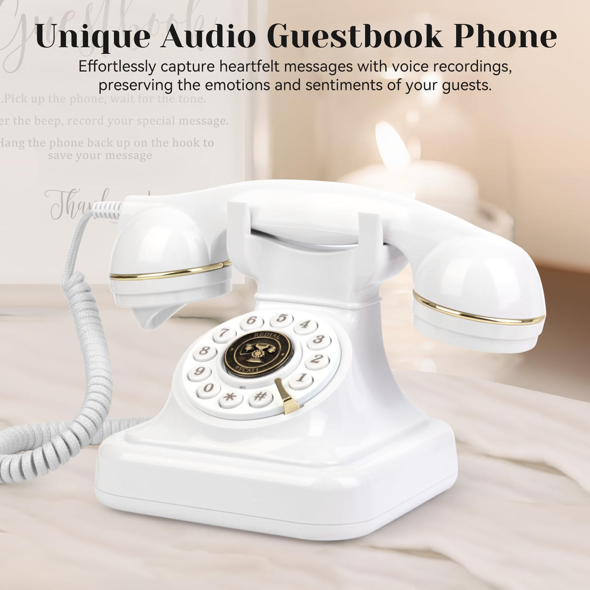 Sangyn Audio Guest Book Phone makes a thoughtful gift for weddings and celebrations.