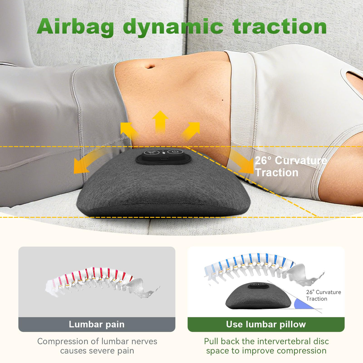 Sanivor in-use shot demonstrates massage and heat for comfort