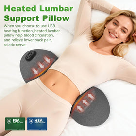 Sanivor pillow side view highlights adjustable airbag traction for waist relief