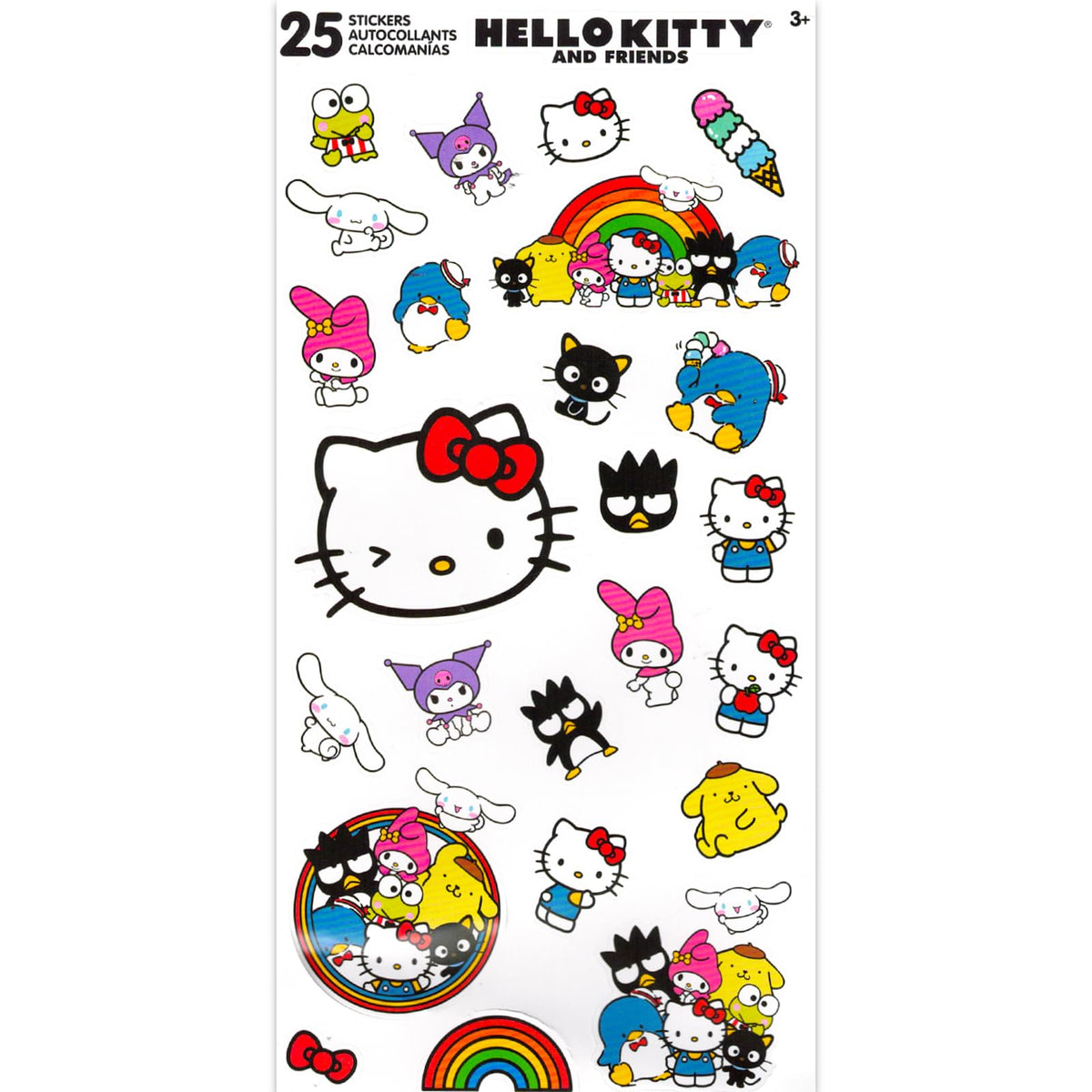 SANRIO Hello Kitty stickers to decorate bags and party surfaces.