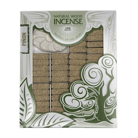 Incienso de Santa Fe Piñon incense bricks with holder for a calming, natural aroma.