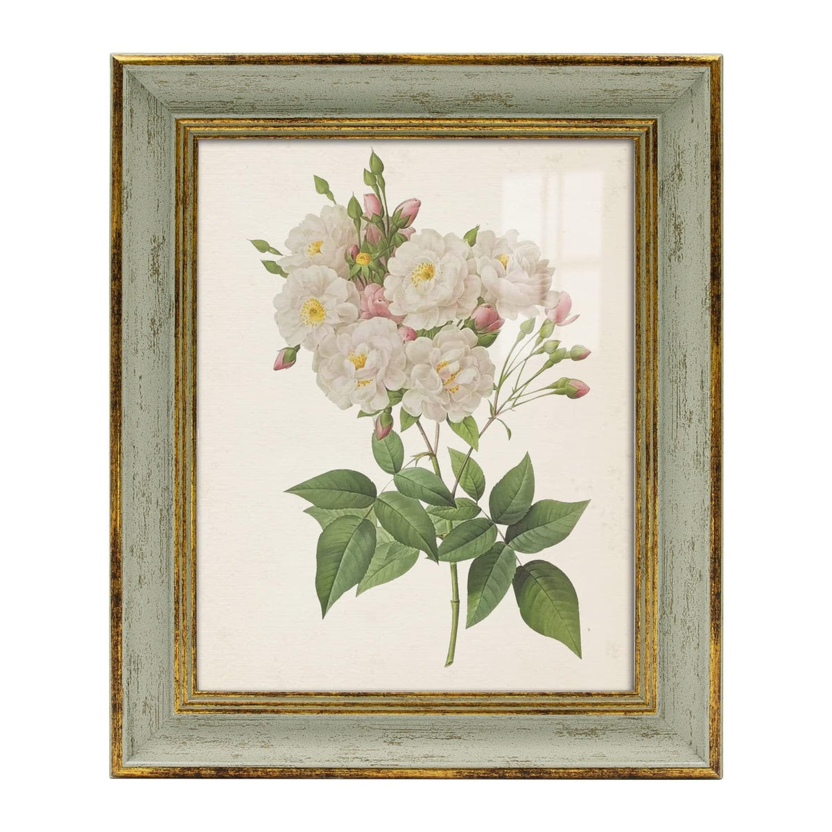 Sapowerntus 8x10 frame with golden edge enhances vintage wall decor and photo display.