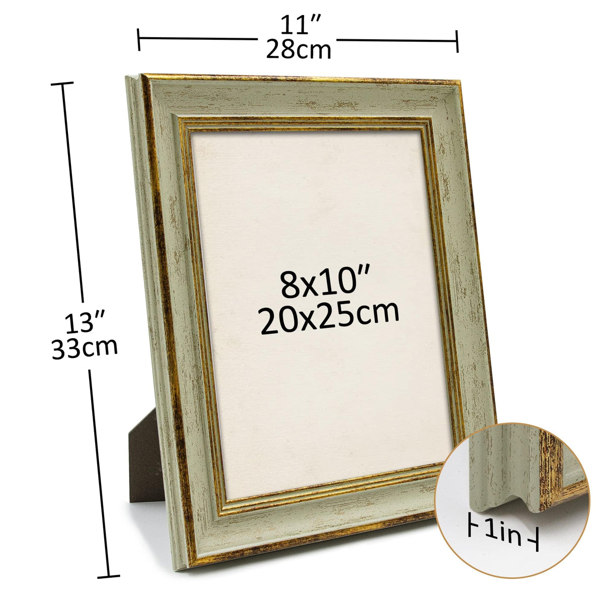 Sapowerntus frame with sage green finish adds subtle elegance to tabletops.