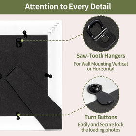 Sapowerntus frame supports wall and table display for versatile placement.