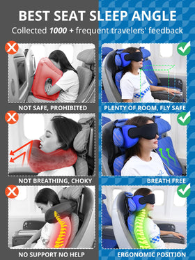 SARISUN eye mask and pillow combo minimizes travel-related sleep interruptions.