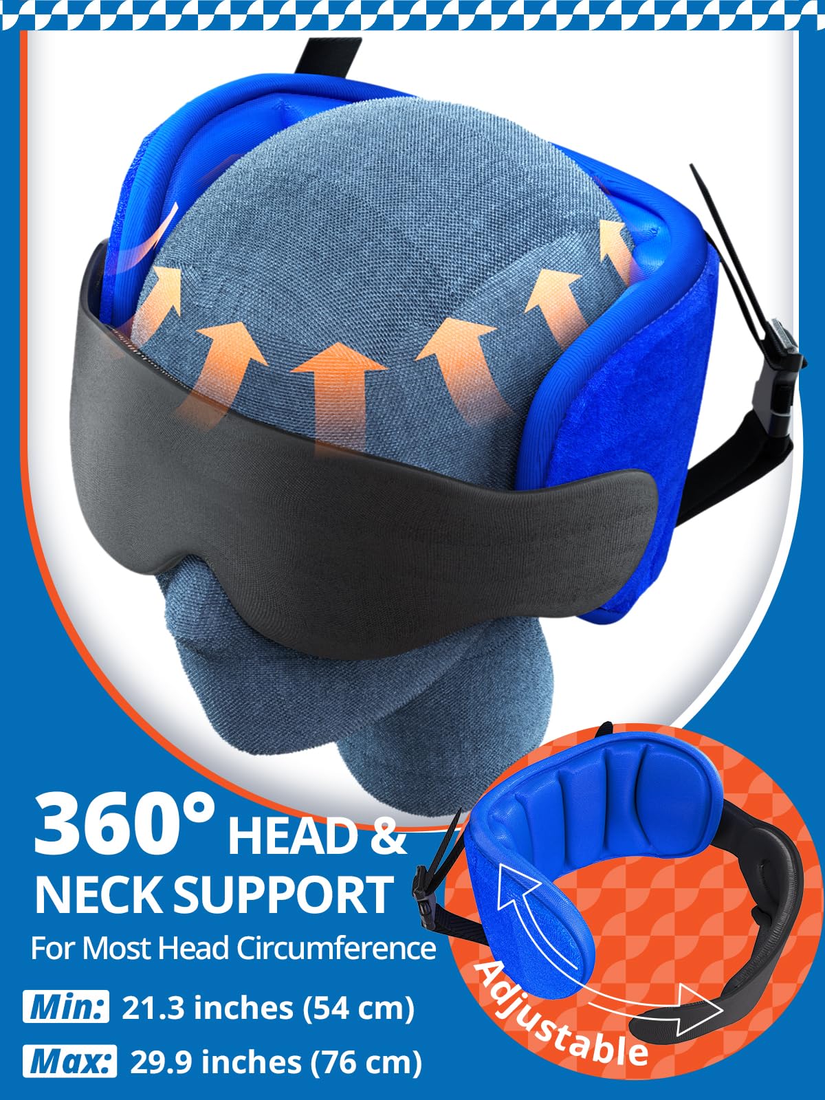 SARISUN compact travel pillow fits small bags for easy on-the-go comfort.