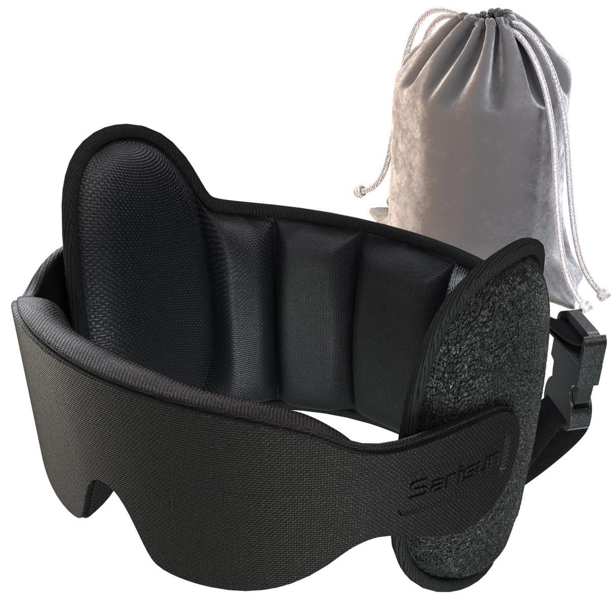 SARISUN travel pillow with headrest-fit supports neck on airplanes.