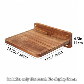 SARUFO floating shelf acacia wood keeps router and modem neatly organized