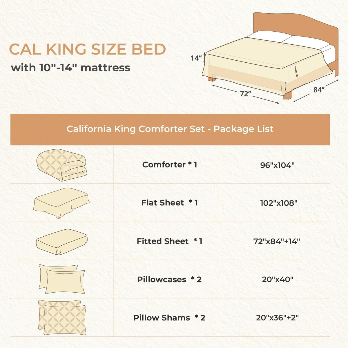 Sasttie beige Cal King bedroom scene for versatile all-season comfort