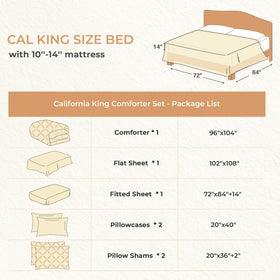 Sasttie beige Cal King bedroom scene for versatile all-season comfort