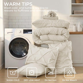 Sasttie care guide for machine-washable comforter set