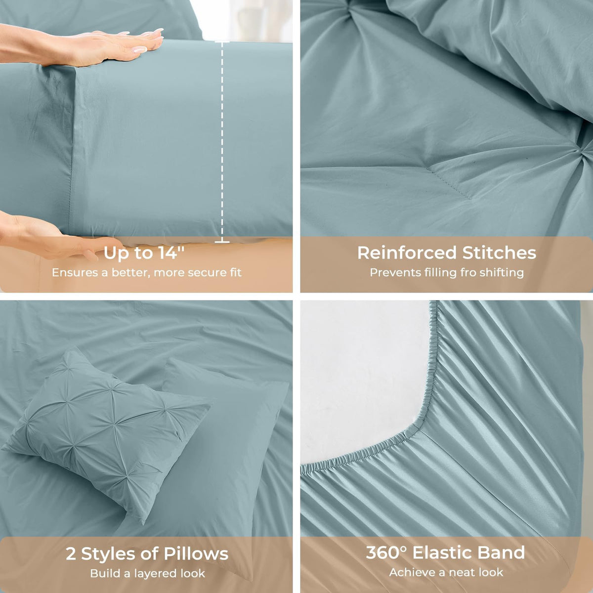 Sasttie flat sheet ready for easy queen-size setup