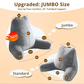 Sasttie jumbo backrest pillow with arm support for lounging