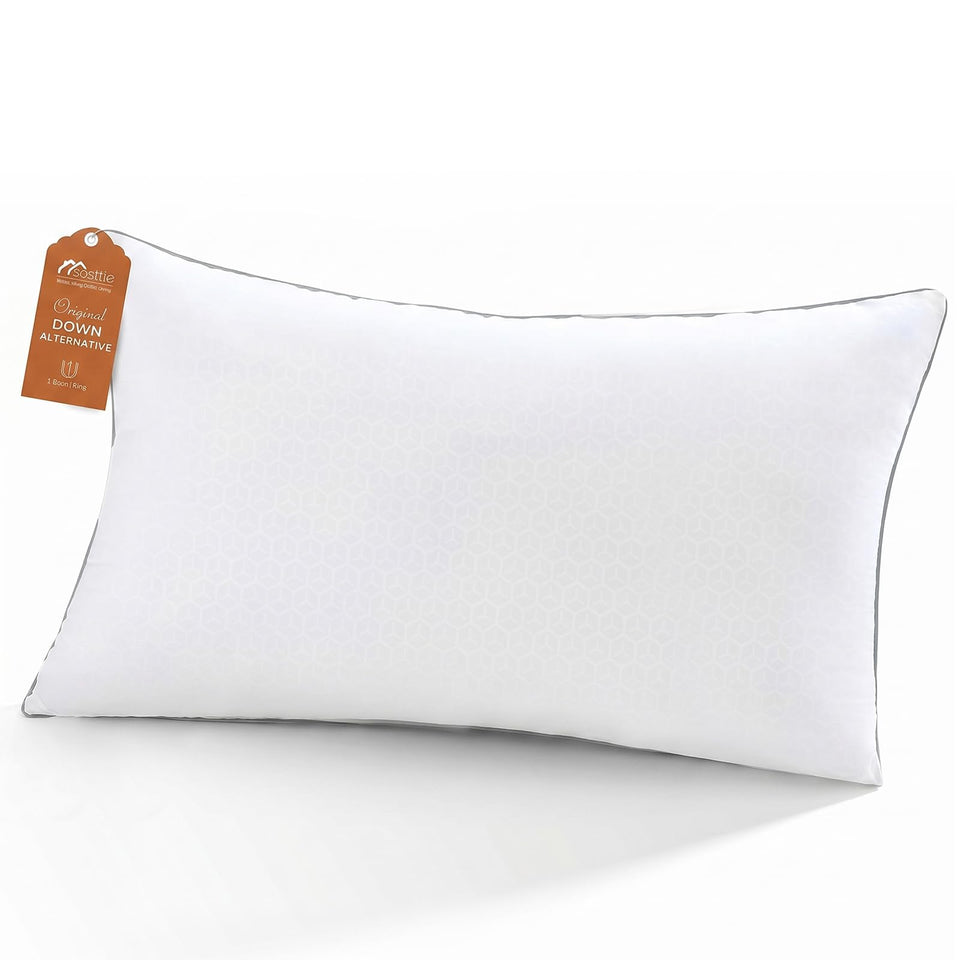 Sasttie king size pillow with embossed pattern for hotel style and plush support