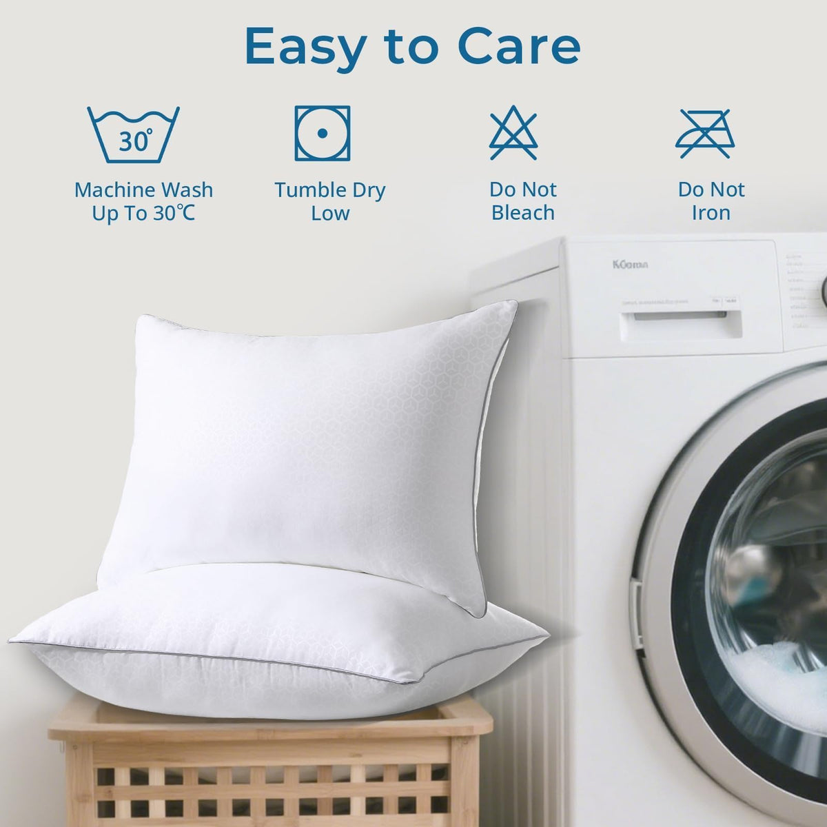Sasttie king size pillow loft maintains fluff for all sleep positions