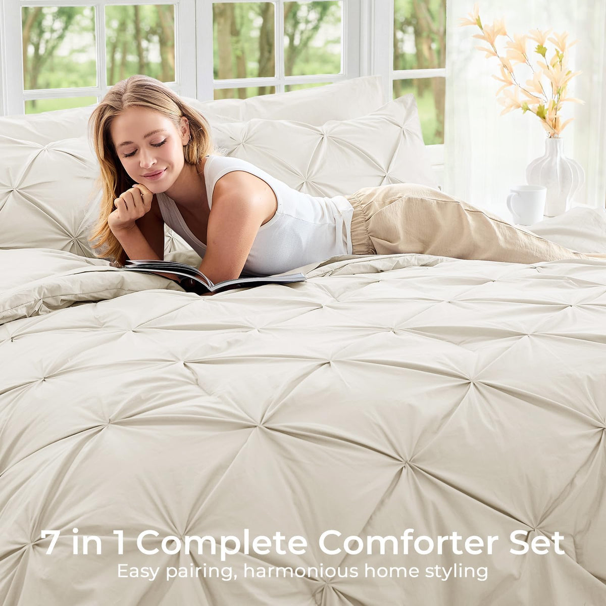 Sasttie pillowshams 20x36 pair complements beige tones and texture