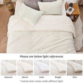 Sasttie queen-size comforter drapes evenly with generous overhang