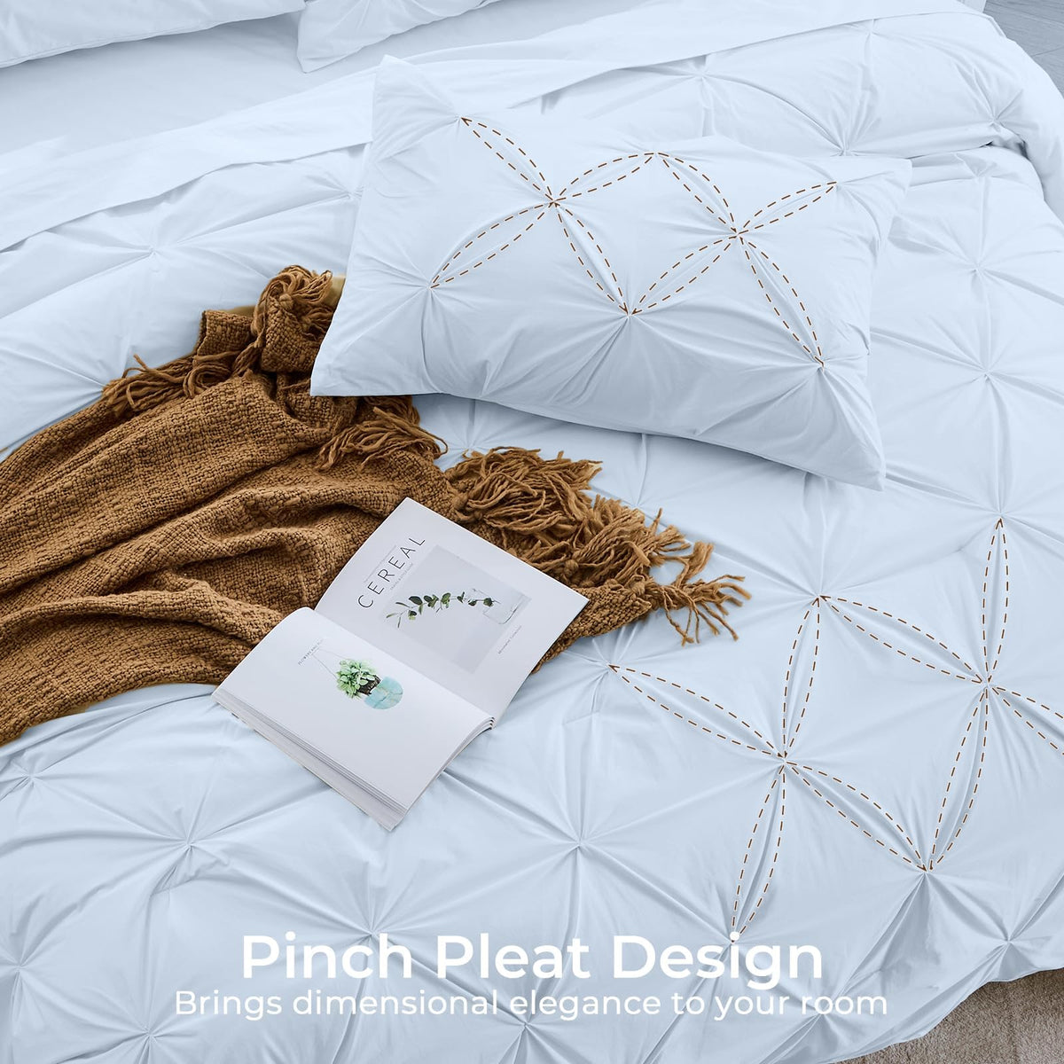Sasttie Queen Fitted Sheet 60x80 pocket 14 demonstrates secure fit and wrinkle-free bed setup
