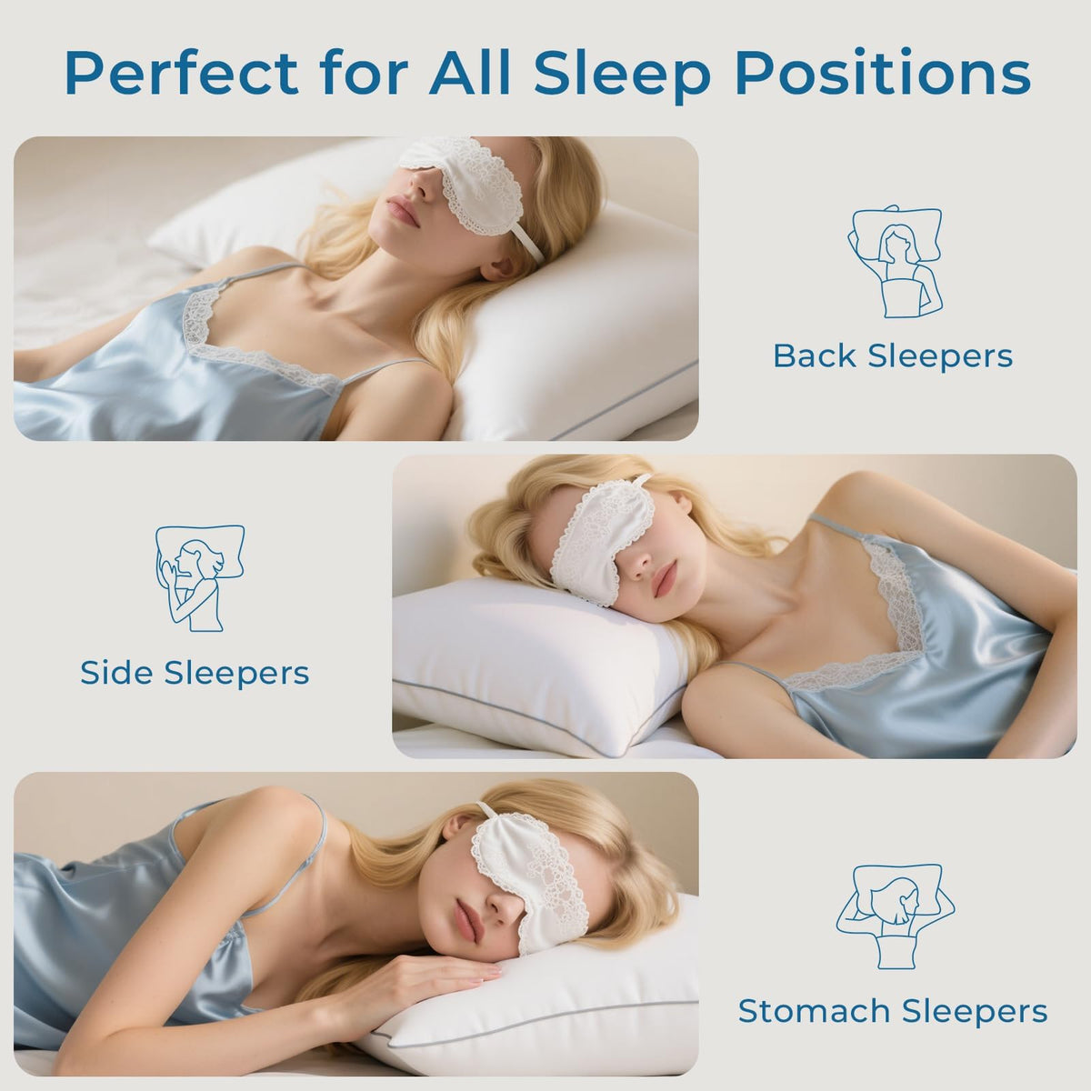 Sasttie Queen Pillow offers back-sleeper comfort and stable height